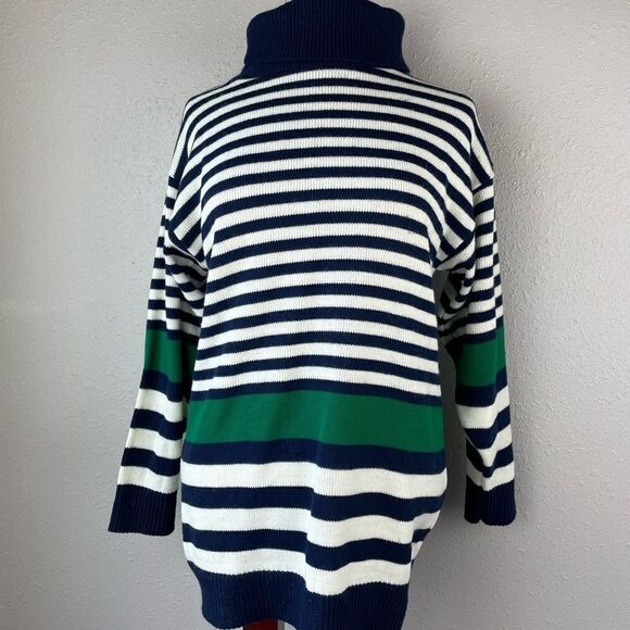 Vintage SweeTree Striped Turtleneck Womens Sweater Size M - Picture 1 of 5